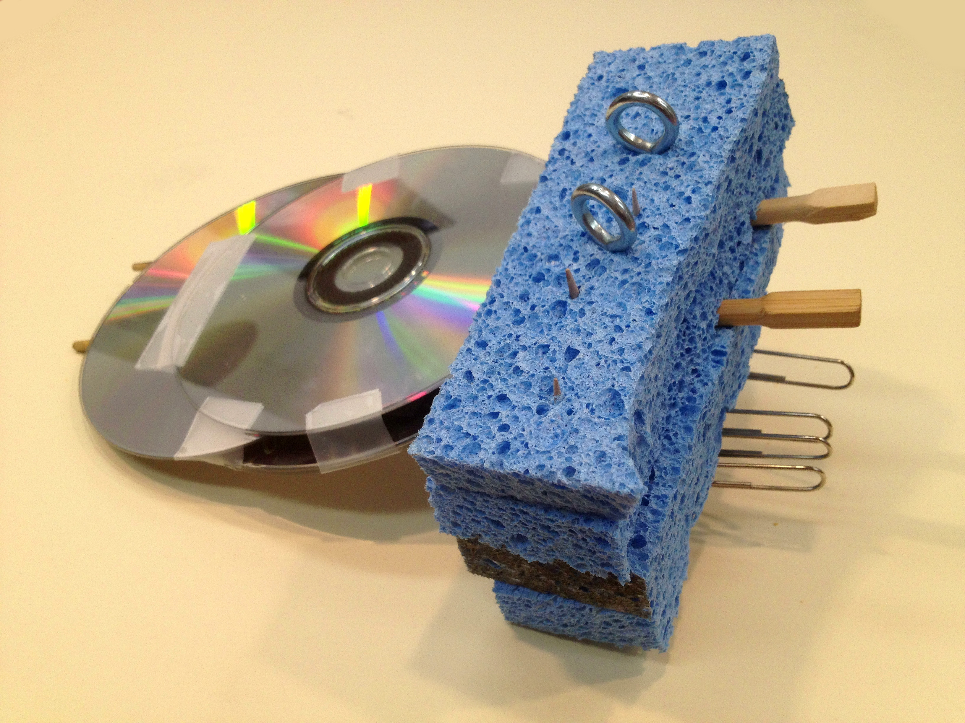 a model satellite built with described supplies.