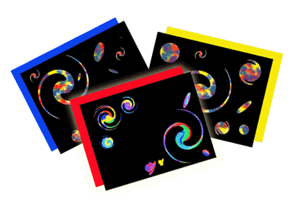 cartoon of galaxy montages