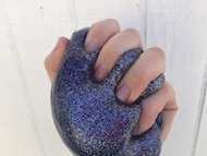 Photo of the completed stretchy universe slime activity.