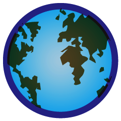 an illustation of the Earth surrounded by its atmosphere